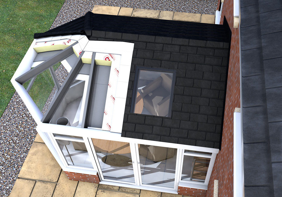 Leka solid conservatory roof